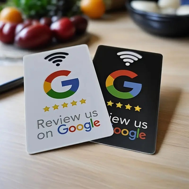 Karta Google Review për Portofol - Karta NFC e hollë